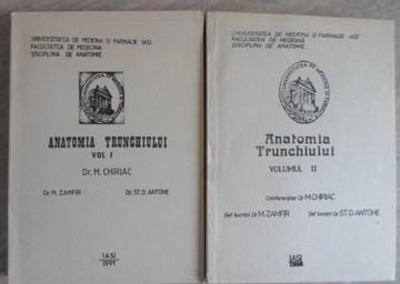 ANATOMIA TRUNCHIULUI VOL.1-2-M. CHIRIAC, M. ZAMFIR, ST.D. ANTOHE foto