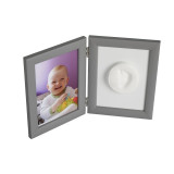 Kit amprenta cu rama foto Memory Frame Silver Baby HandPrint