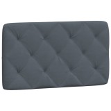 Cumpara ieftin Perna tablie de pat, gri inchis, 80 cm, catifea