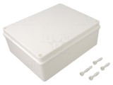 Carcasă universală din plastic, albă, IP65, 190 x 240 x 90 mm
