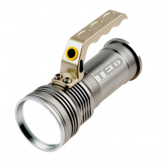 Lanterna metalica Ted Electric, 5 W, 240 lm, include 2 acumulatori 18650 Li-Ion, raza actiune 100 m, 3 moduri iluminare foto