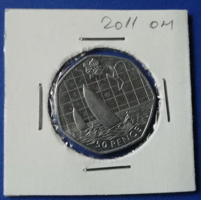 M3 C50 - Moneda foarte veche - Anglia - fifty pence omagiala - 2011 foto