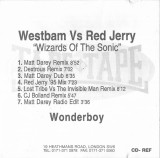 Westbam Vs Red Jerry - Wizards Of The Sonic, CDr