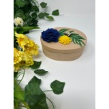 Cutie de bijuterii fina si eleganta cu flori de fetru