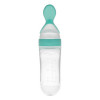 Lingura din Silicon Verde Menta cu Rezervor pentru Bebelusi 90ml, Seturi tacamuri, Oem