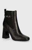 Karl Lagerfeld cizme de piele ASTRA NOVA femei, culoarea negru, cu toc drept, KL33160