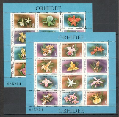 Romania.1988 Flori:Orhidee-Bl. TR.495 foto