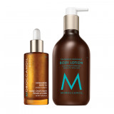 Pachet ingrijire Lotiune de corp+Ulei stralucitor, 360+50 ml, Moroccanoil