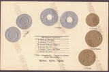 4288 - SIRIA, Carte Postala EMBOSATA, cu monede - 1 buc., Necirculata, Printata