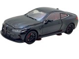 Macheta metal BMW M4 negru 1:24 cu sunet, lumini, claxon, deschide usi, capote