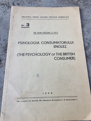 Sir John Haslam - Pshologia Consumatorului Englez foto