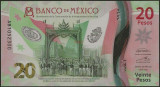 Bancnota Mexic 20 Pesos ian 2021 - PNew UNC ( polimer, comemorativa - serie AB )
