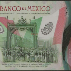 Bancnota Mexic 20 Pesos ian 2021 - PNew UNC ( polimer, comemorativa - serie AB )