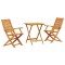 Set Bistro Pliabil 3 buc. Maro Lemn Solid de Acacia - 1