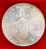 (S) MONEDA DIN ARGINT VATICAN - 500 LIRE 1972, PAPA PAUL VI, TIRAJ 125.000 BUC, STARE FOARTE BUNA, Europa