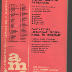 C8998 AMC 47. INGINERIA SISTEMELOR DE PRODUCTIE. CALCULATOARE DE BUZUNAR