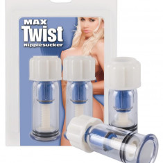 Ventuze Pentru Sfarcuri Max Twist Nipplesucker, Alb