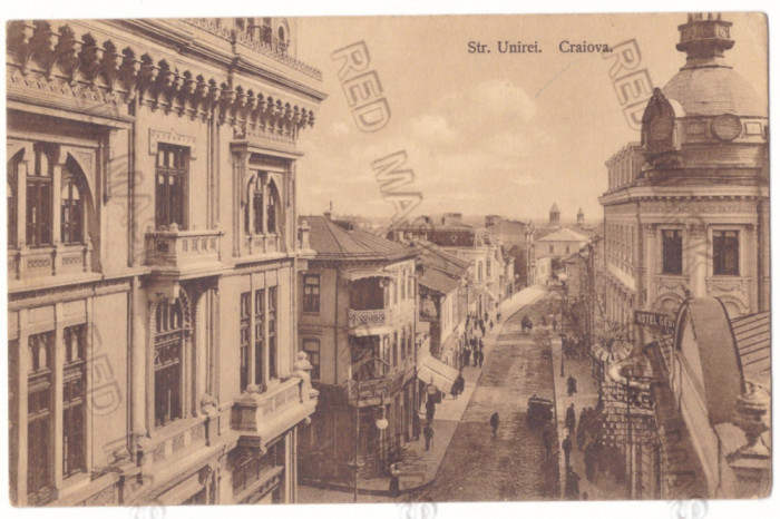 20 - CRAIOVA, Unirii Street, Romania - old postcard, CENSOR - used - 1916