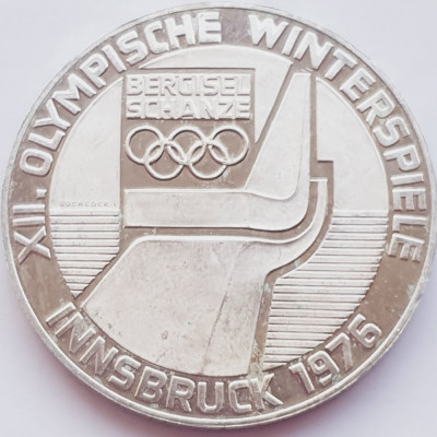 453 Austria 100 Schilling 1975 1976 Olympics Innsbruck km 2929 argint foto