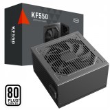 SURSA PCCOOLER, 550W, fan 120mm, certificare 80PLUS White, MB 20+4 pin x 1, CPU 4+4 pin x 2, PCI-E 6+2 pin x 2, SATA x 3, &quot;KF550&quot; (timbru verde 2lei)