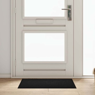 vidaXL Covoraș de intrare Negru 60 x 80 cm Țesătură Teddy 42013438 foto