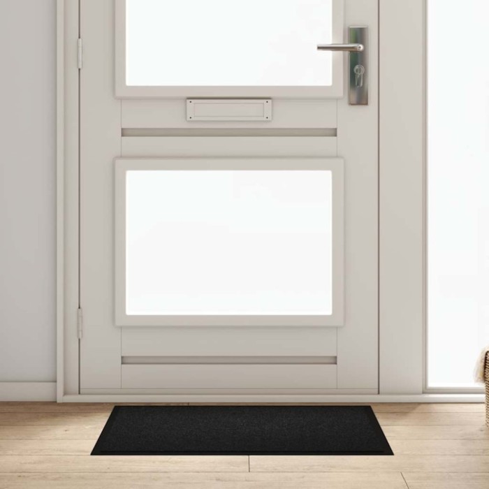 vidaXL Covoraș de intrare Negru 60 x 80 cm Țesătură Teddy 42013438