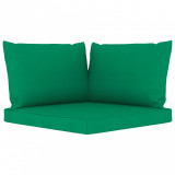Perne pentru canapea din paleți, 3 buc., verde, textil, vidaXL