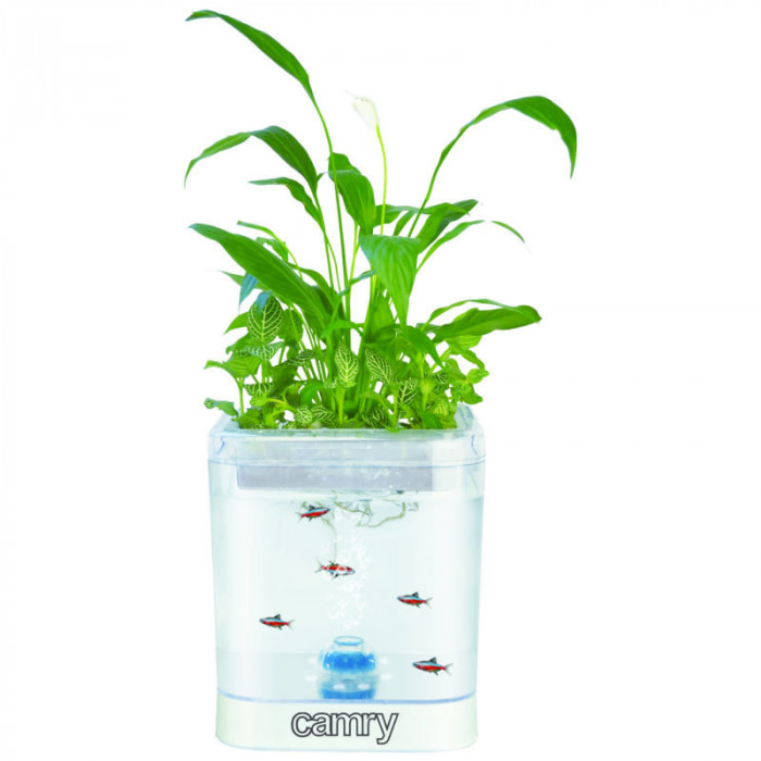 Set de suport pentru flori de acvariu Camry cu iluminare LED albă, aerator și filtru
