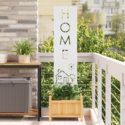 vidaXL Ecran de intimitate pentru grădină Traforaj Alb 32 x 140 cm 876267 foto