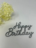 Topper agintiu cu textul ,,happy birthday