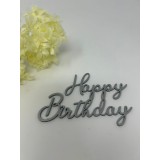 Topper agintiu cu textul ,,happy birthday