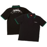 Tricou Polo Negru Guler Verde Marime L