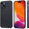 Husa Carbon pentru Apple Iphone 14 , Slim, AntiSoc, Fibra de Carbon, Protectie Camera, Negru