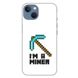 Husa compatibila cu Apple iPhone 13 Silicon Gel Tpu Model Minecraft Miner