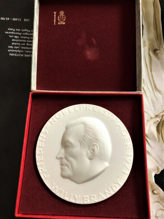 KPM Medalie Portelan PREMIUL NOBEL 1971