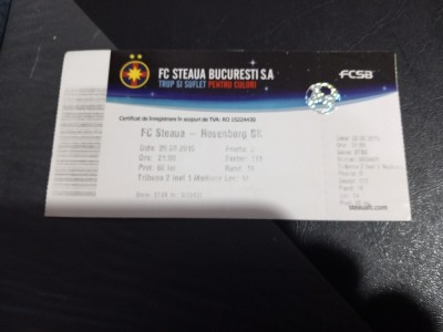 Bilet Steaua - Rosenborg BK foto