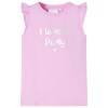 Tricou pentru copii cu m&acirc;neci cu volane, lila, 104, vidaXL
