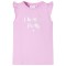 Tricou pentru copii cu m&acirc;neci cu volane lila 104