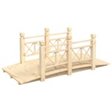 Cumpara ieftin Pod de gradina cu balustrade, 150x67x56 cm, lemn masiv de molid