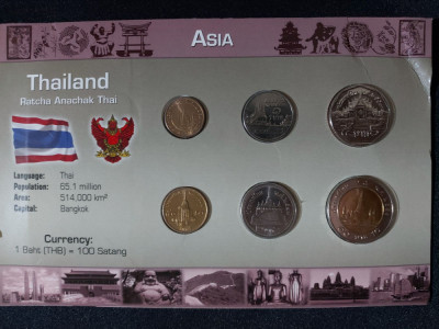 Seria completata monede - Tailanda , 6 monede foto