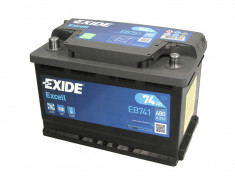 Baterie EXIDE 12V 74Ah 680A EXCELL (L+ Borna standard) 278x175x190 B13 - flansa montare 10.5 mm foto