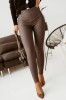 Pantaloni Dama Eleganti Casual Talie Inalta Maro Elastici S/M, M, XL. Pantaloni cu Fermoar, Material Vascoza Poliamida Elastan
