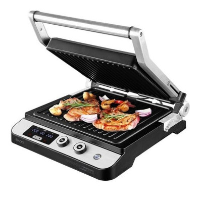 Gratar tip grill ECG Gourmet, 2000 W, 29 x 26 cm, 2 termostate, functie BBQ Booster foto