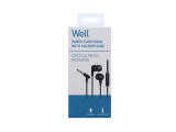 Cumpara ieftin Casti In-Ear cu fir Well, microfon, jack 3.5mm, EP301, negru