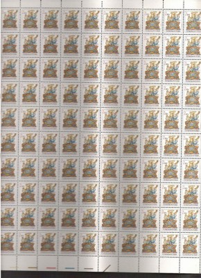 Czechoslovakia 1992 Music, 100 stamps in bloc, MNH J.12 foto