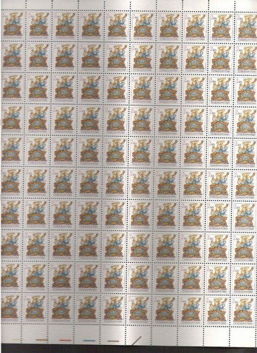 Czechoslovakia 1992 Music, 100 stamps in bloc, MNH J.12