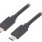 Cablu USB 3.1 USB-C 2.5m Negru
