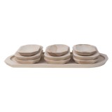 Set 10 platouri din lemn pentru servire, 60x26x2.5cm / 1450