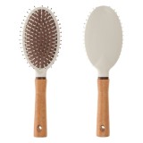 Perie de par ovala din lemn, Crem, 23.5 cm, CMCLASS