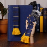 Semn de carte - Book Scarf - Navy and Yellow | If (That Company Called), If (That Company Called)